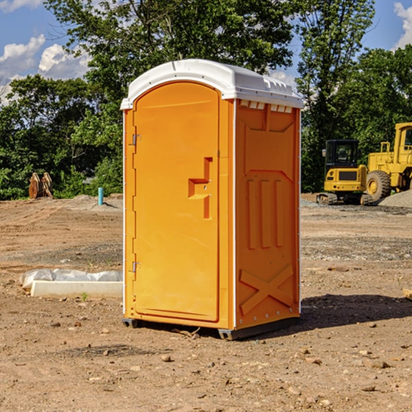 how often are the portable restrooms cleaned and serviced during a rental period in Geneva IN